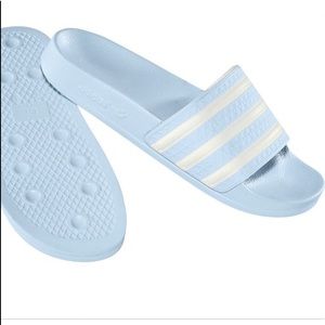baby blue adidas slides